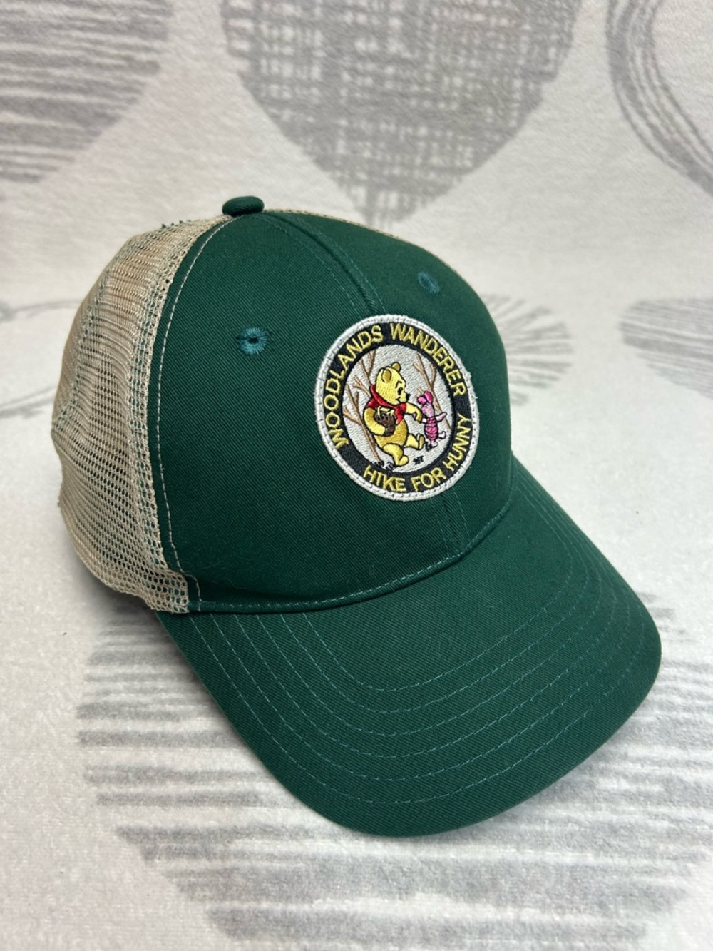 Disney Winnie the Pooh Mesh Trucker Cap Hat Unisex Adjustable Green Snapback